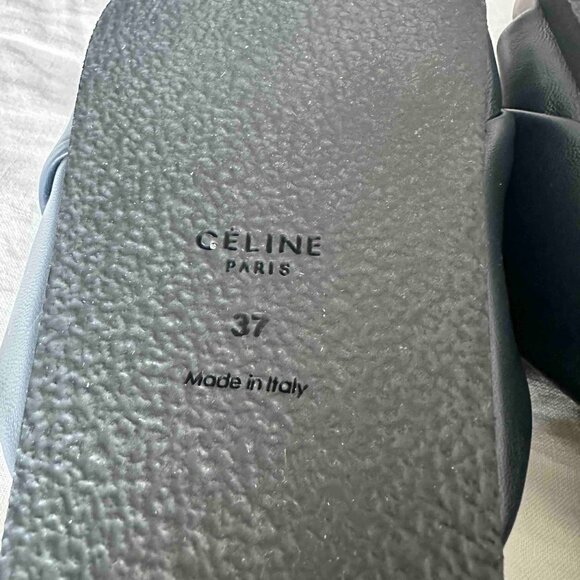 Celine, Twist Sandal, Navy Leather Slides, Size 37, EUC - Picture 9 of 11